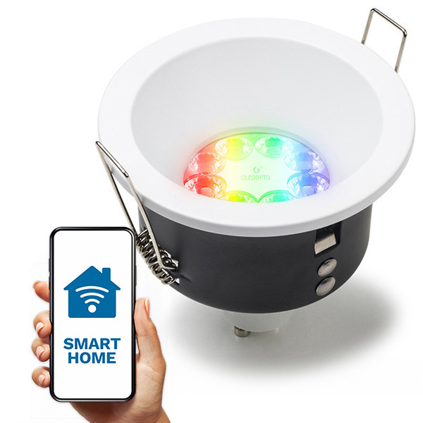 Smart inbouwspot GU10 Rond Diep Geschikt voor Philips Hue